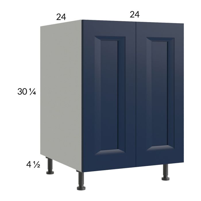 RTA Harbor Navy 24" Full Height Door Base Cabinet with 1 Finished End Panel
