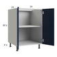 RTA Harbor Navy 24" Full Height Door Base Cabinet with 1 Finished End Panel