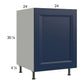 RTA Harbor Navy 24" Full Height Door Base Cabinet with 1 door with 1 Finished End Panel