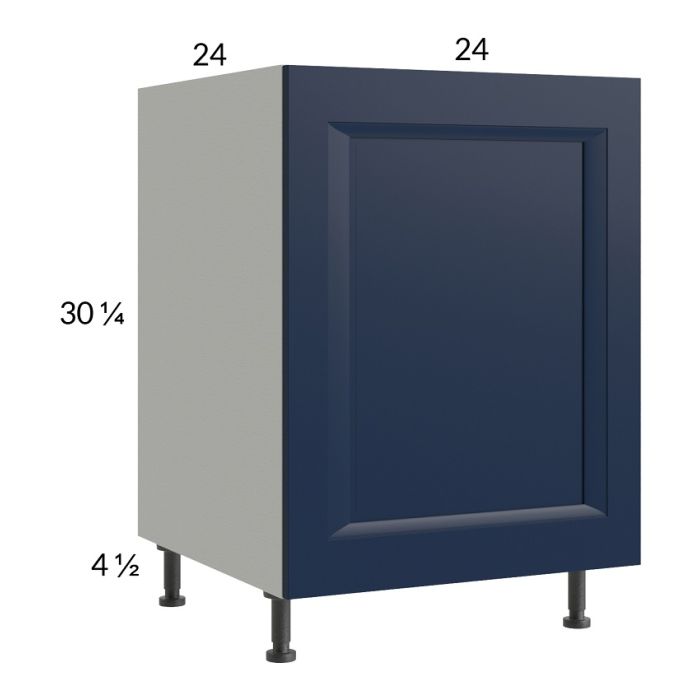 RTA Harbor Navy 24" Full Height Door Base Cabinet with 1 door with 1 Finished End Panel