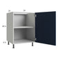 RTA Harbor Navy 24" Full Height Door Base Cabinet with 1 door with 1 Finished End Panel