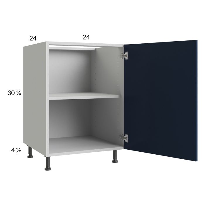 RTA Harbor Navy 24" Full Height Door Base Cabinet with 1 door with 1 Finished End Panel