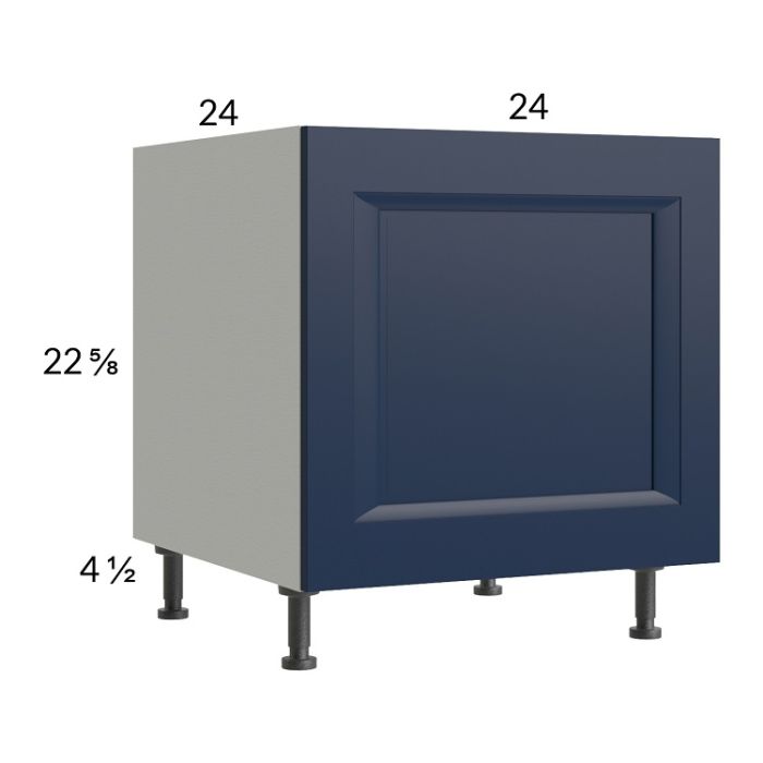 RTA Harbor Navy 24" Full Height Door Desk Base Cabinet with 1 door with 2 Finished End Panels