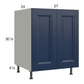 RTA Harbor Navy 27" Full Height Door Sink Base Cabinet