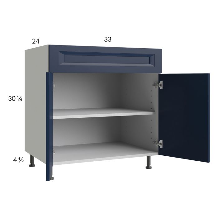 RTA Harbor Navy 33" Base Cabinet with 2 Finished End Panels