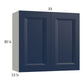 RTA Harbor Navy 33" x 30-1/4" Wall Cabinet