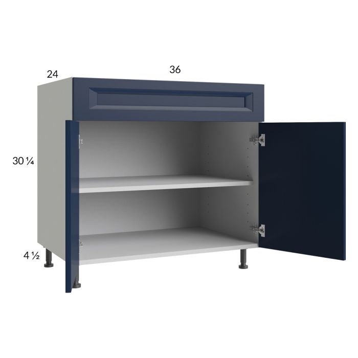 RTA Harbor Navy 36" Base Cabinet with 1 Finished End Panel