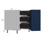 RTA Harbor Navy 36" Lazy Susan Base Cabinet with 1 Finished End Panel