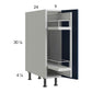 RTA Harbor Navy 9" Full Height Door Base Pullout Cabinet with 1 Finished End Panel