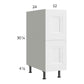 RTA Harbor White 12" 2-Drawer Base Cabinet