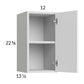 RTA Harbor White 12" x 22-5/8" Wall Cabinet with 1 Finished End Panel