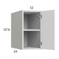 RTA Harbor White 12" x 22-5/8" x 24" Wall Cabinet with 2 Finished End Panels