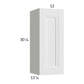 RTA Harbor White 12" x 30-1/4" Wall Cabinet with 1 Finished End Panel