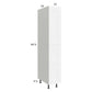 RTA Harbor White 12" x 71-1/4" Utility Cabinet with 1 Door and 2 Drawers
