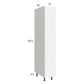 RTA Harbor White 12" x 71-1/4" Utility Cabinet with 1 Door and 4 Drawers with 1 Finished End Panel