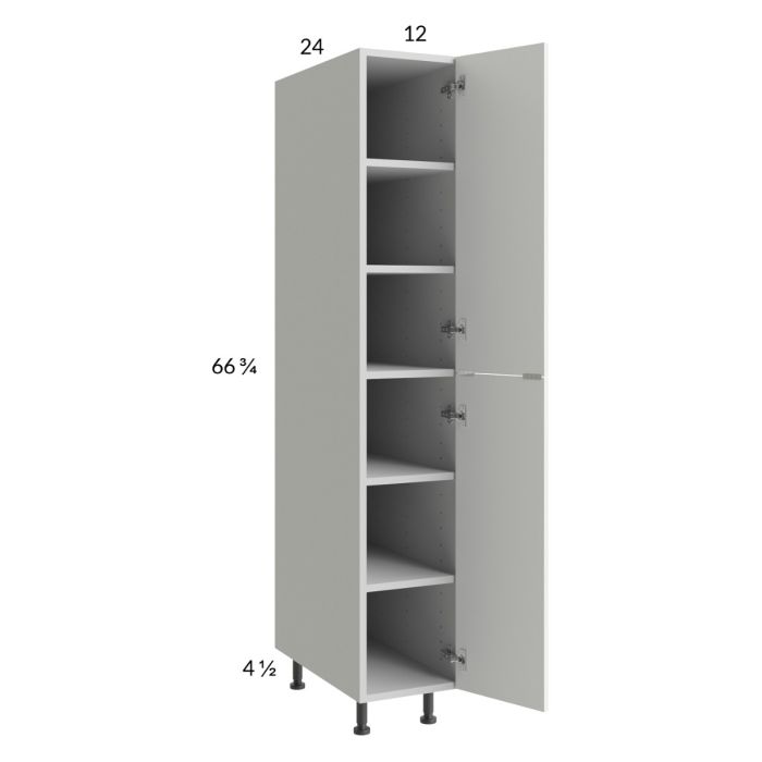 RTA Harbor White 12" x 71-1/4" Utility Cabinet with 1 Door with 1 Finished End Panel