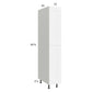 RTA Harbor White 12" x 71-1/4" Utility Cabinet with 1 Door with 2 FInished End Panels