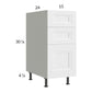 RTA Harbor White 15" 3-Drawer Base Cabinet with 2 Finished End Panels
