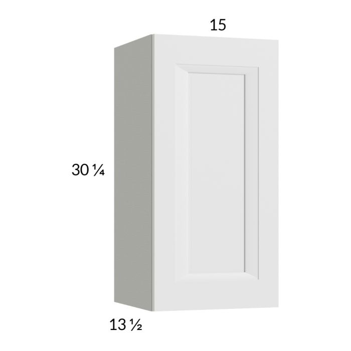 RTA Harbor White 15" x 30-1/4" Wall Cabinet with 1 Finished End Panel