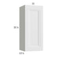 RTA Harbor White 15" x 35-1/4" Wall Cabinet with 1 Finished End Panel