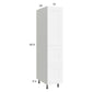 RTA Harbor White 15" x 71-1/4" Utility Cabinet with 1 Door and 2 Drawers with 2 Finished End Panels