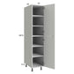 RTA Harbor White 15" x 71-1/4" Utility Cabinet with 1 Door with 2 FInished End Panels