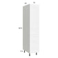 RTA Harbor White 15x71-1/4 Utility Cabinet with 1 Door and 4 Drawers with 1 Finished End Panel