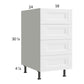 RTA Harbor White 18" 4-Drawer Base Cabinet with 2 Finished End Panels