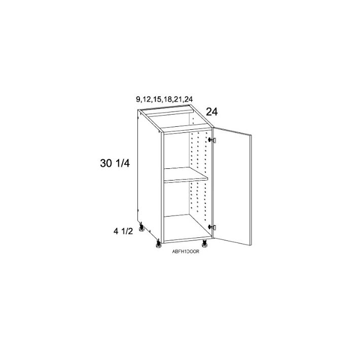 RTA Harbor White 18" Full Height Door Base Cabinet