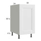 RTA Harbor White 18" Full Height Door Base Cabinet with 2 Finished End Panels