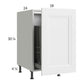 RTA Harbor White 18" Full Height Door Base Cabinet with Single Trashcan Pullout