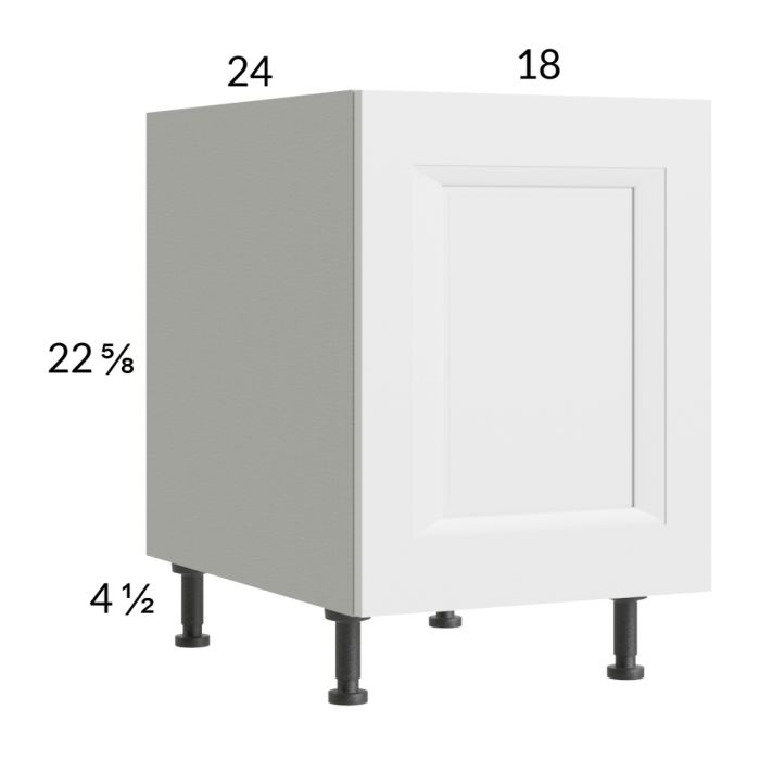 RTA Harbor White 18" Full Height Door Desk Base Cabinet