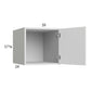 RTA Harbor White 18" x 17-5/8" x 24" Wall Cabinet with 1 Finished End Panel