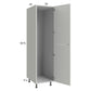 RTA Harbor White 18" x 71-1/4" Open Utility Cabinet with 1 Door with 2 Finished End Panels wtih 3 Sets of Shelves