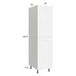 RTA Harbor White 18" x 71-1/4" Utility Cabinet with 1 Door with 2 Finished End Panels