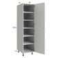 RTA Harbor White 18" x 71-1/4" Utility Cabinet with 1 Door with 2 Finished End Panels