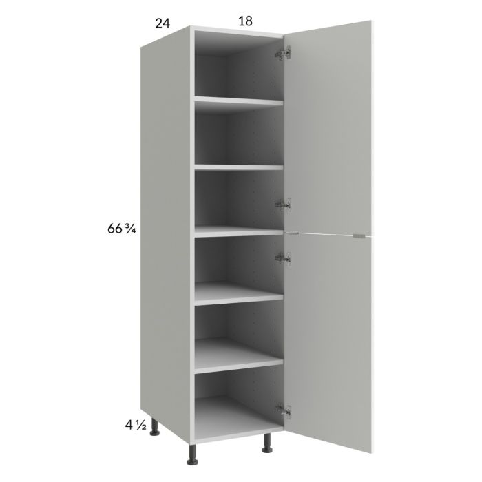 RTA Harbor White 18" x 71-1/4" Utility Cabinet with 1 Door with 2 Finished End Panels