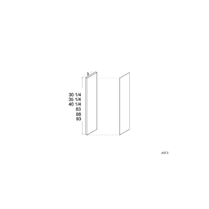 RTA Harbor White 2-7/8" x 40-1/4" Overlay Filler
