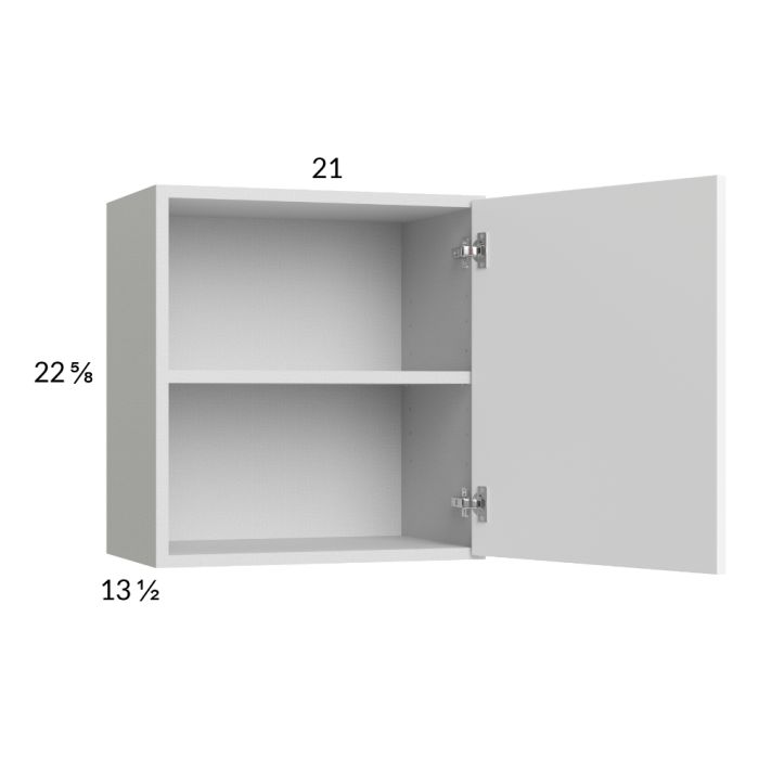 RTA Harbor White 21" x 22-5/8" Wall Cabinet with 1 FInished End Panel