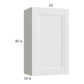 RTA Harbor White 21" x 35-1/4" Wall Cabinet with 1 FInished End Panel
