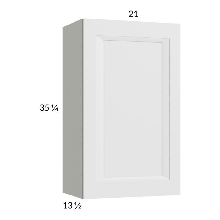 RTA Harbor White 21" x 35-1/4" Wall Cabinet with 1 FInished End Panel