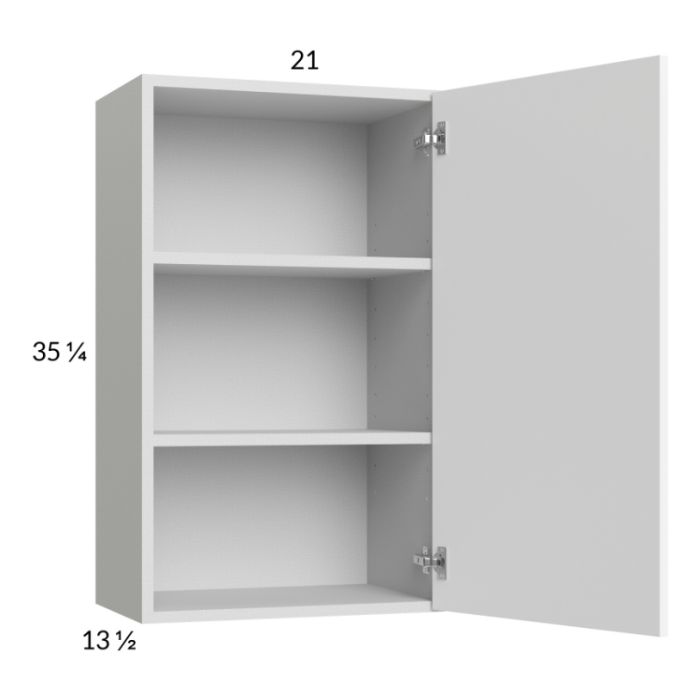 RTA Harbor White 21" x 35-1/4" Wall Cabinet with 1 FInished End Panel