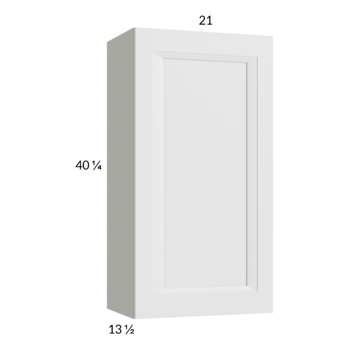 RTA Harbor White 21" x 40-1/4" Wall Cabinet with 1 Finished End Panel