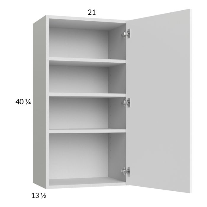 RTA Harbor White 21" x 40-1/4" Wall Cabinet with 1 Finished End Panel