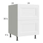 RTA Harbor White 24" 2-Drawer Base Cabinet