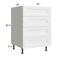 RTA Harbor White 24" 4-Drawer Base Cabinet