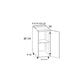 RTA Harbor White 24" Full Height Door Base Cabinet with 1 door with 1 Finished End Panel