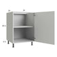 RTA Harbor White 24" Full Height Door Base Cabinet with 1 door with 1 Finished End Panel