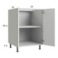 RTA Harbor White 24" Full Height Door Base Cabinet