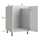 RTA Harbor White 24" Full Height Door Sink Base Cabinet with 2 Finished End Panels